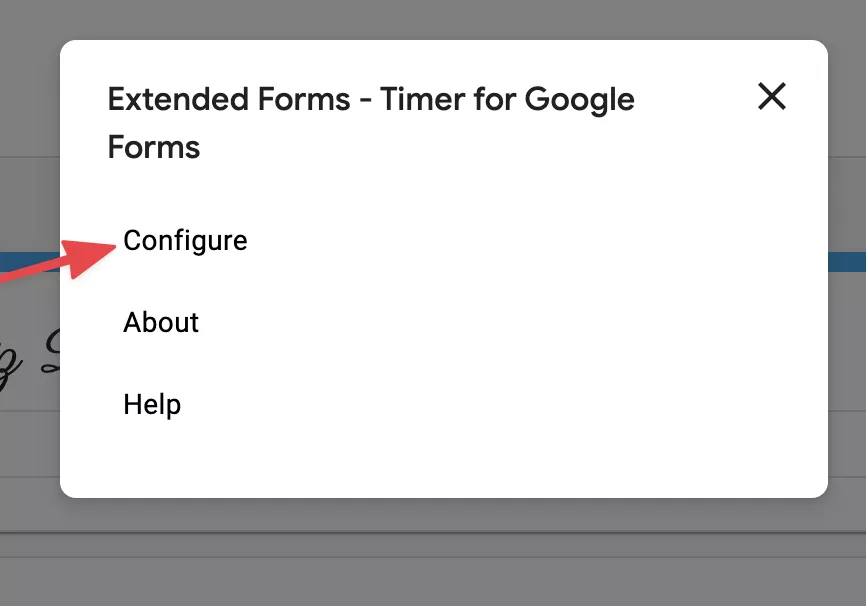 Timer for google forms
