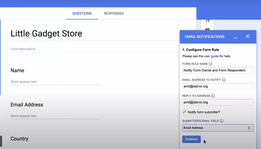  Google Forms Add-Ons For Productivity - Email notification