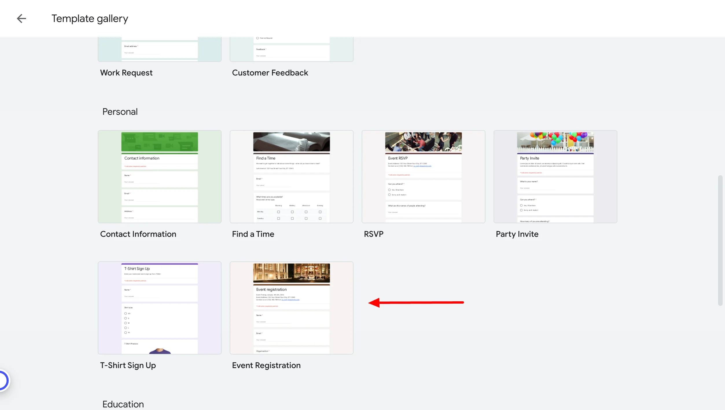 Google Forms-event-registration-template