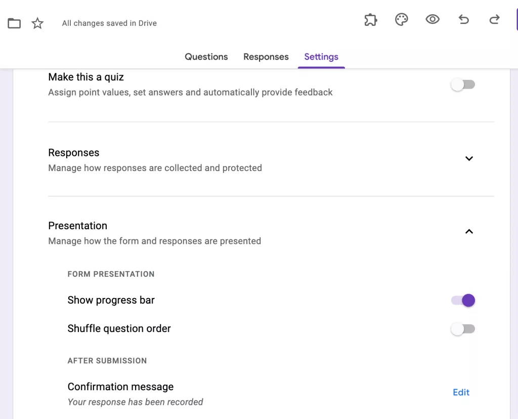 Progress Bar-customize-GoogleForms