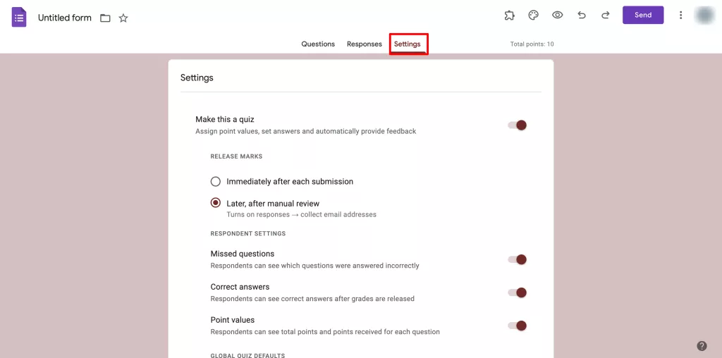 googleforms-for-assessment-settings