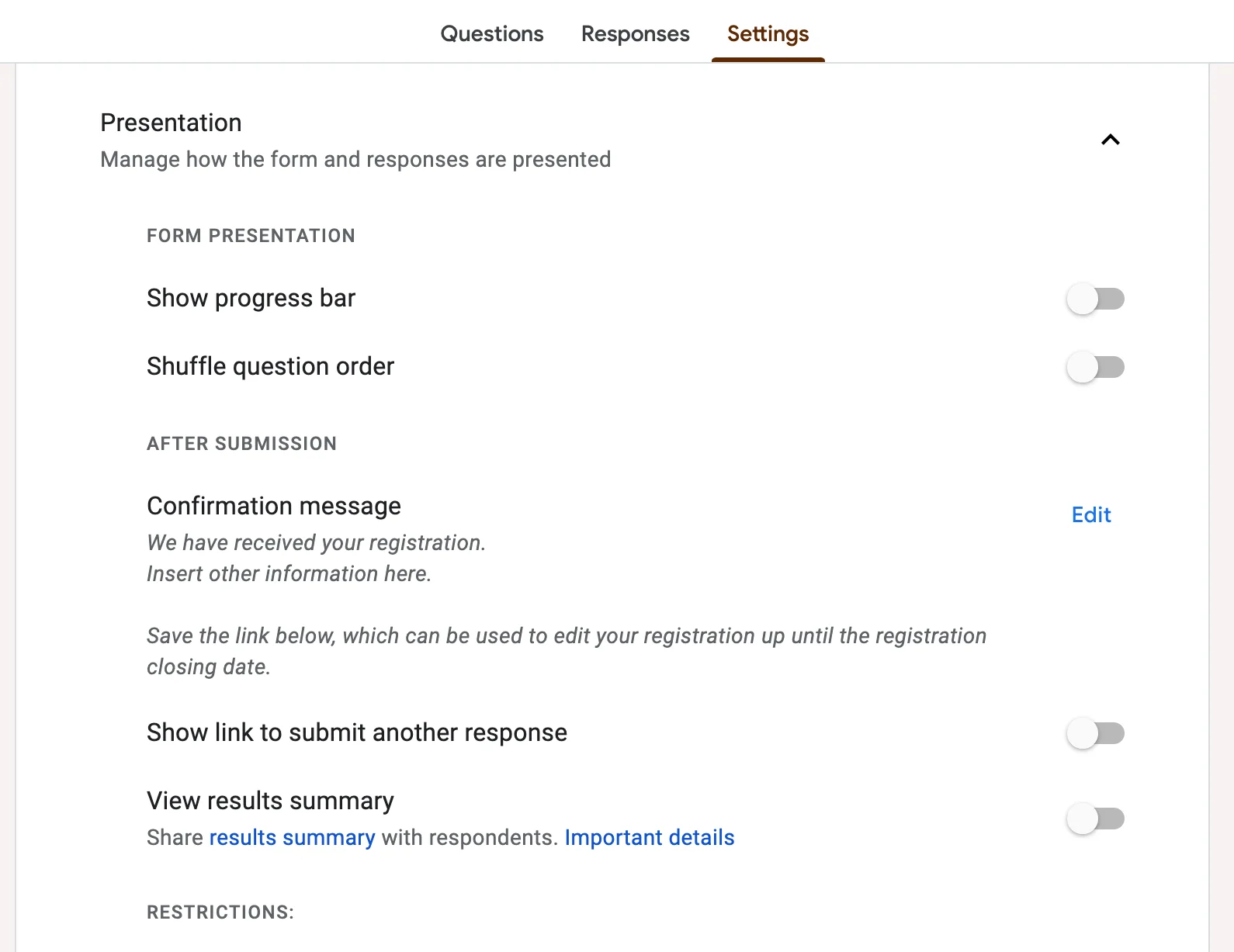 google-forms-settings-presentation