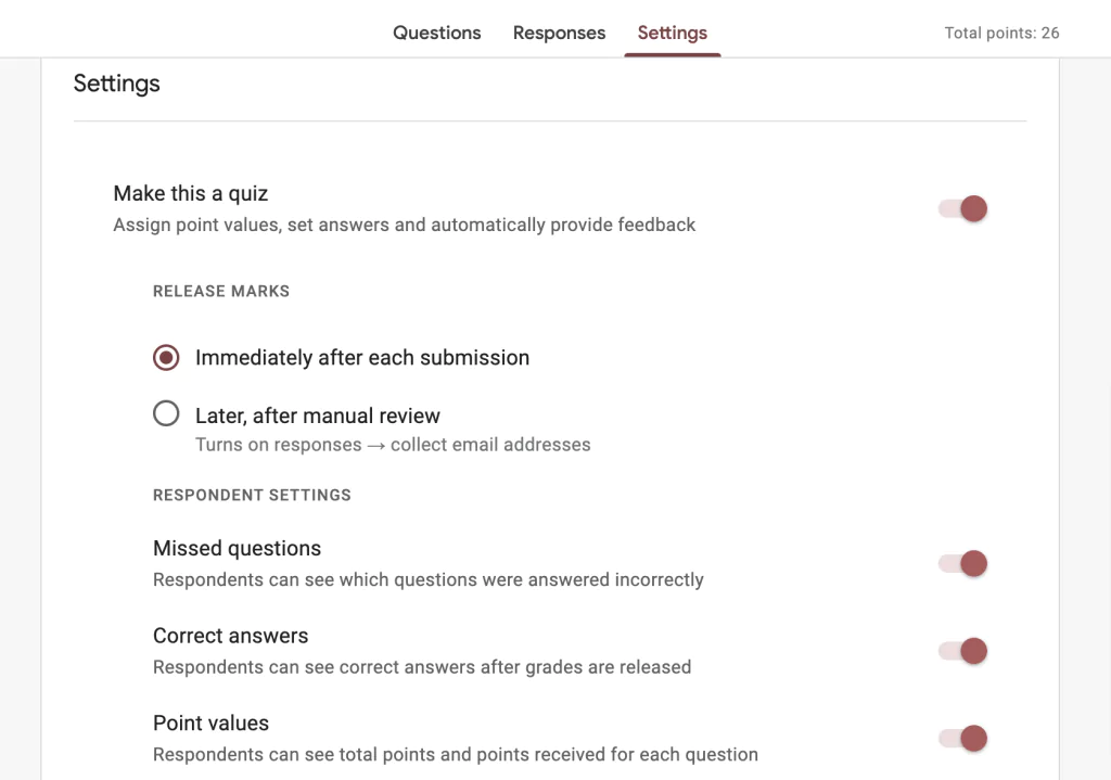 google-forms-settings