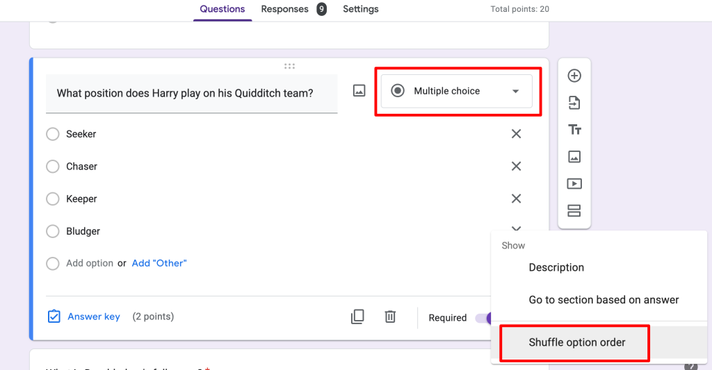 How to Shuffle Questions in Google Forms? Extended Forms