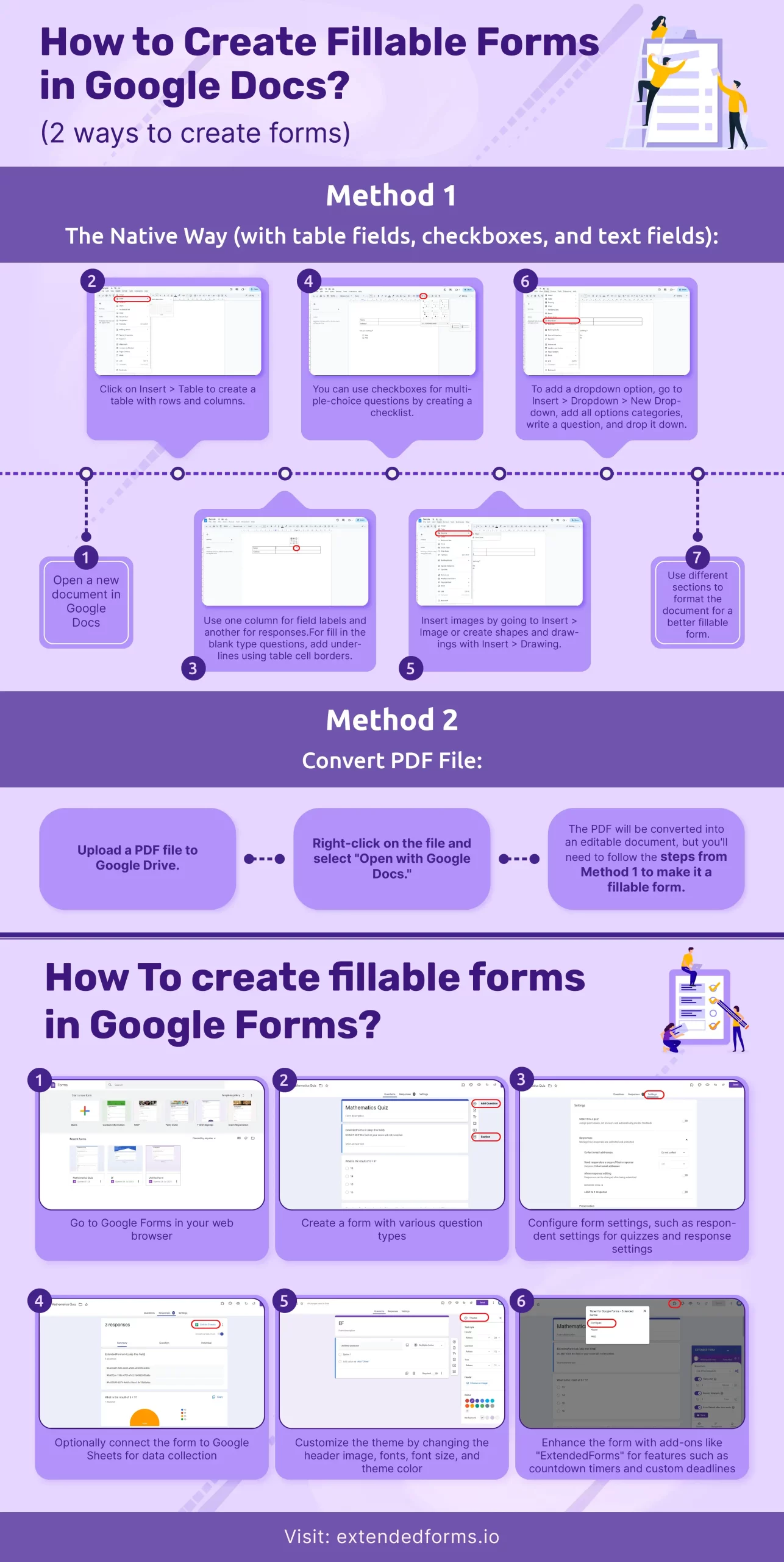 How to Create Fillable Forms in Google Docs? (2 ways to create forms