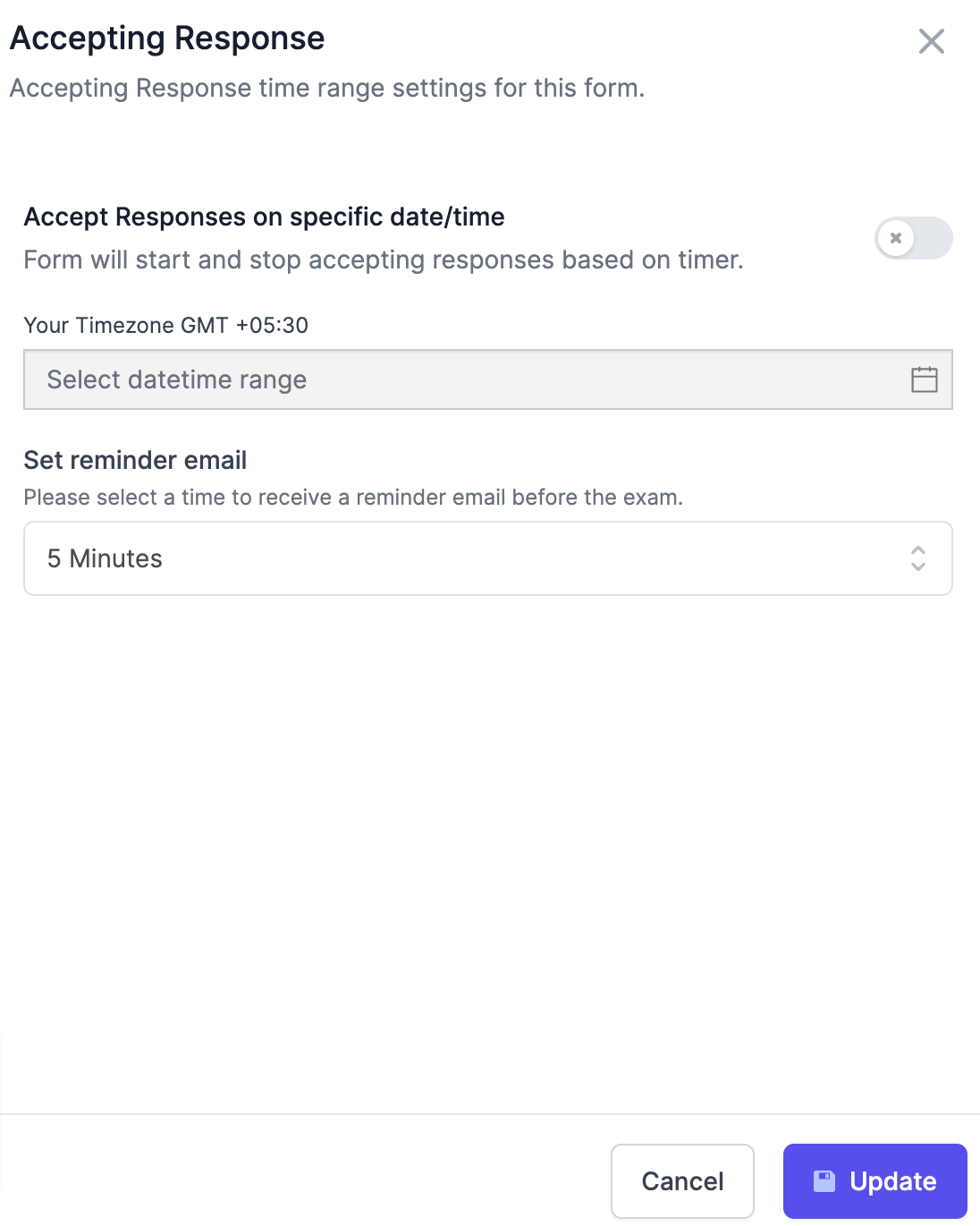 accepting-response-form-settings