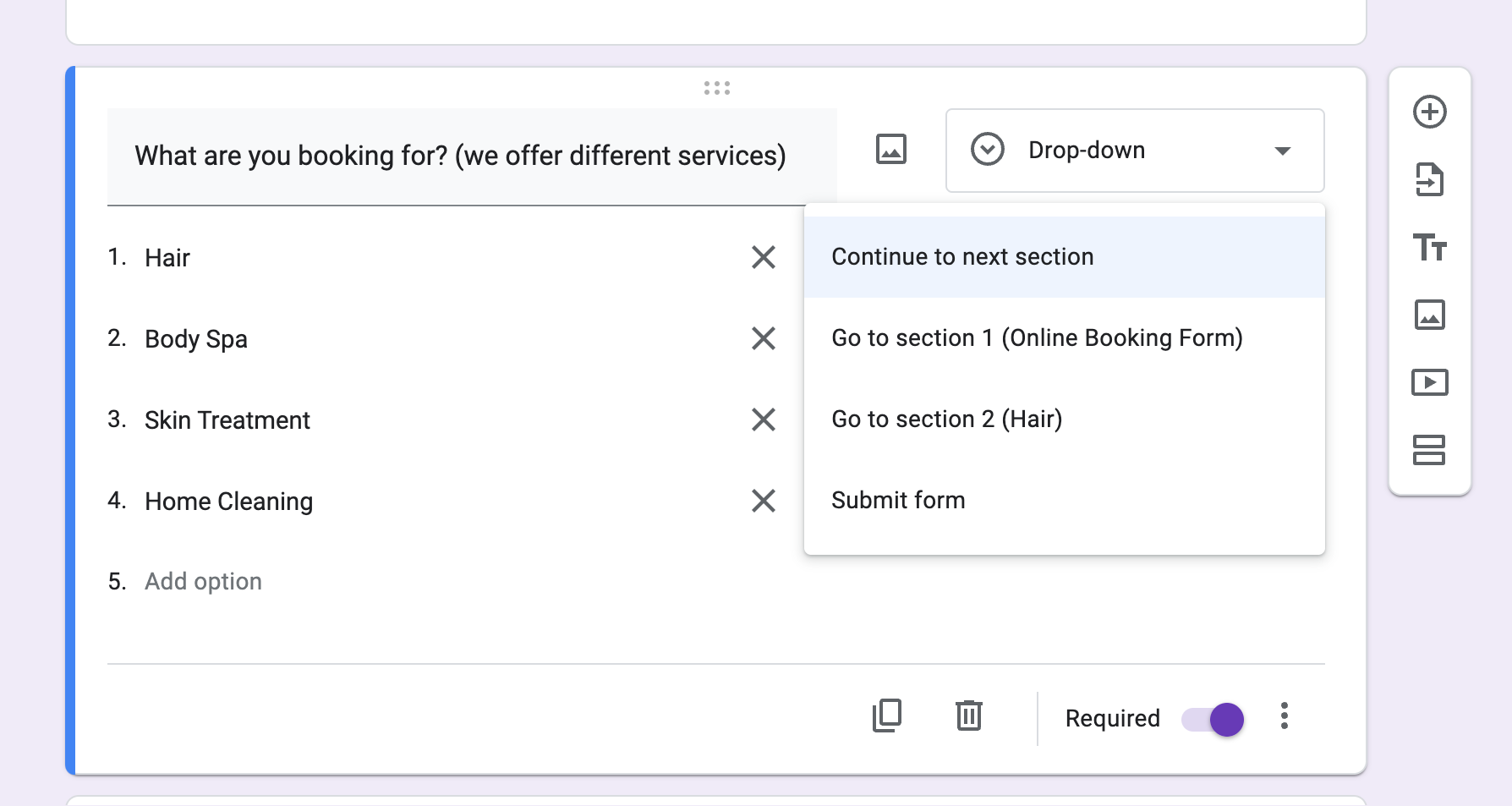 google-forms-section-based-answer