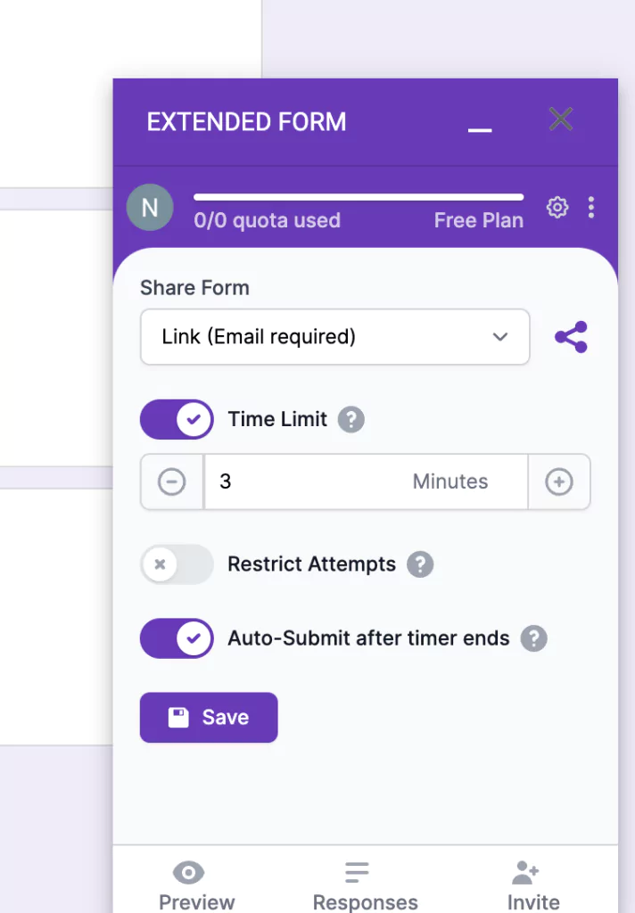 extended forms-settings