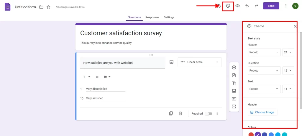 Add linear scale- Customize