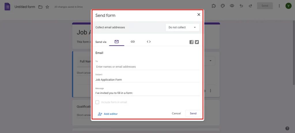 Online-application-form-in-Google-Forms-Share-the-form
