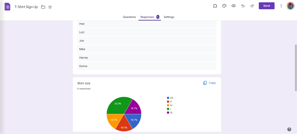 View Analytics in Google Forms - Analyze