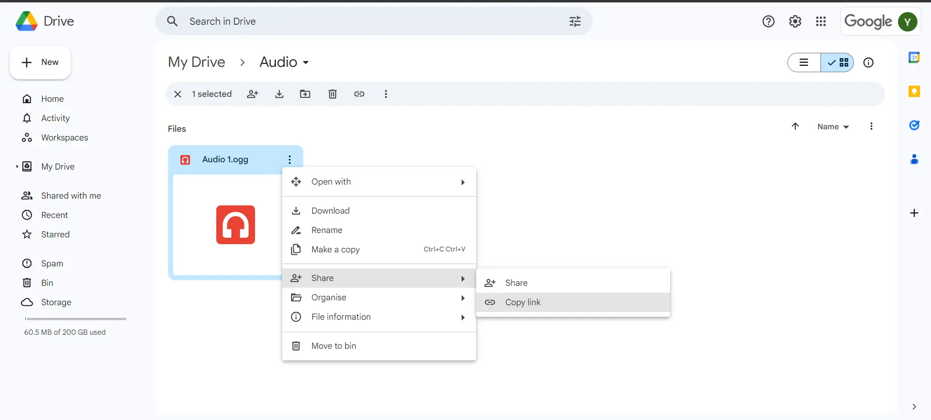 Add Audio to Google Forms - Copy Link