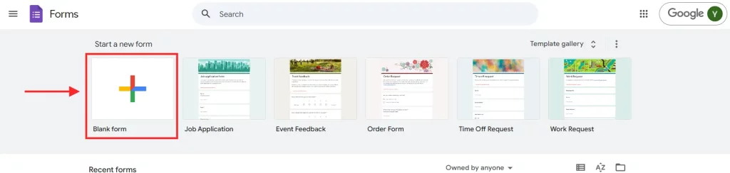 Google Forms Response Validation - Create new form