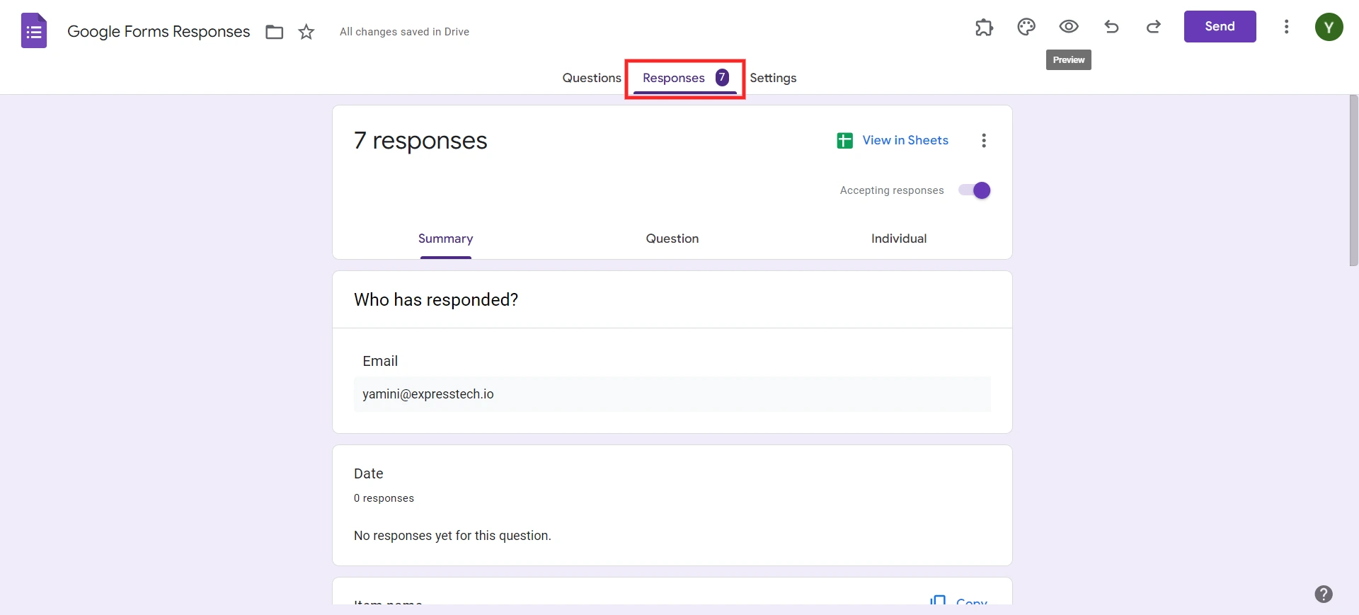 Connect a Database to Google Forms - Responses