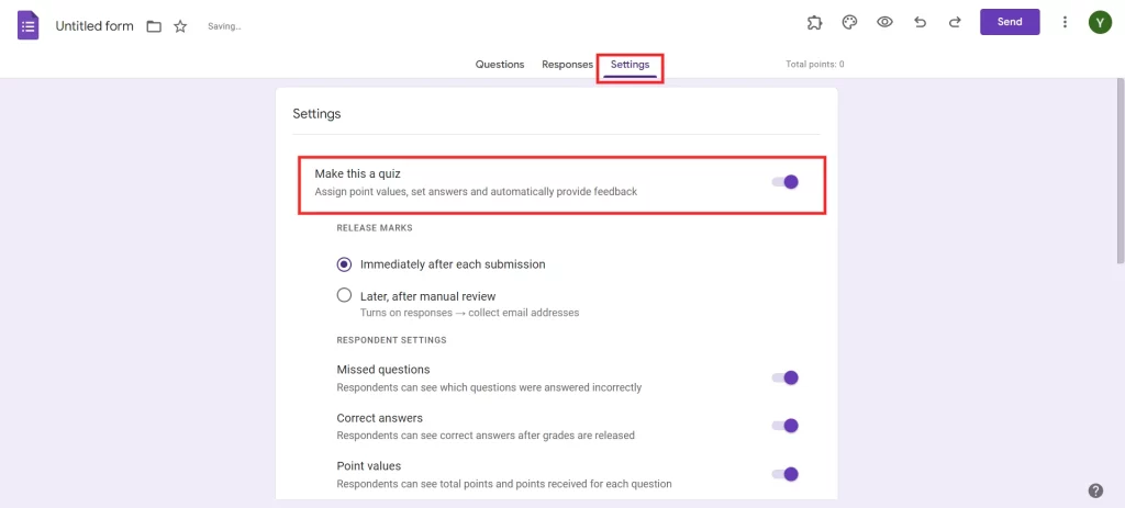 Quiz Timer in Google Forms - Make it a quiz