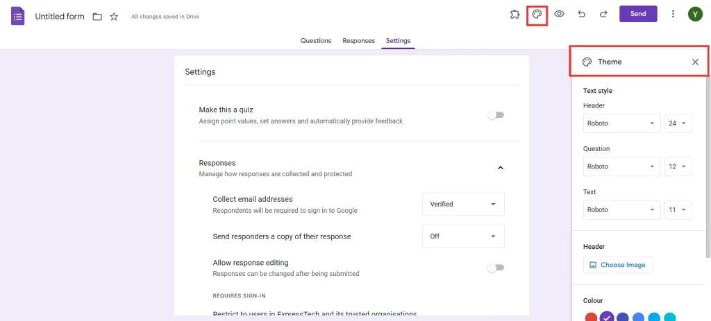 Intake Form - customize theme