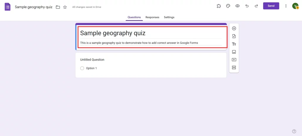 Correct Answers to Google Forms - Create new Google Forms