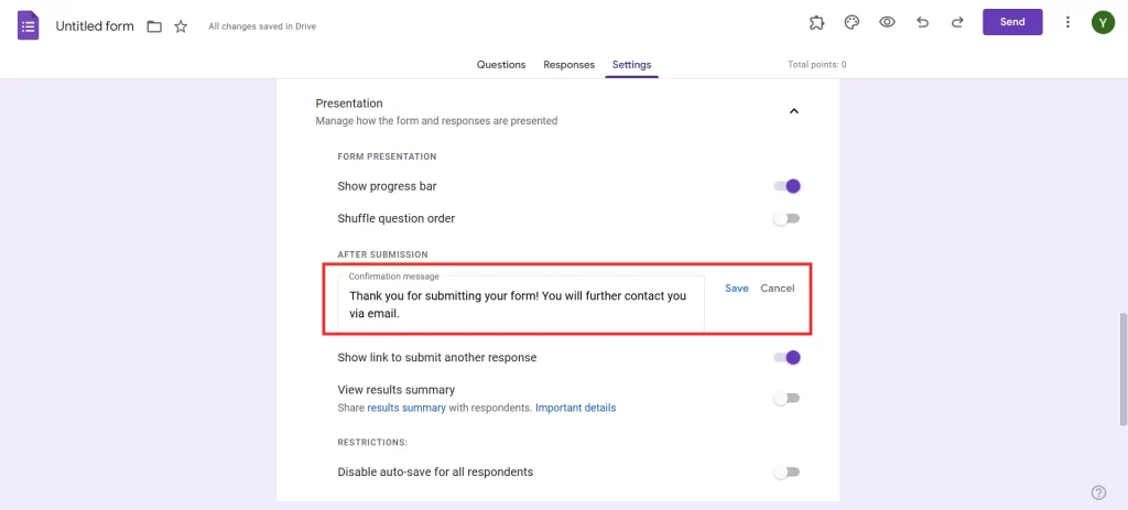 Personality Quiz in Google Forms -Create results page