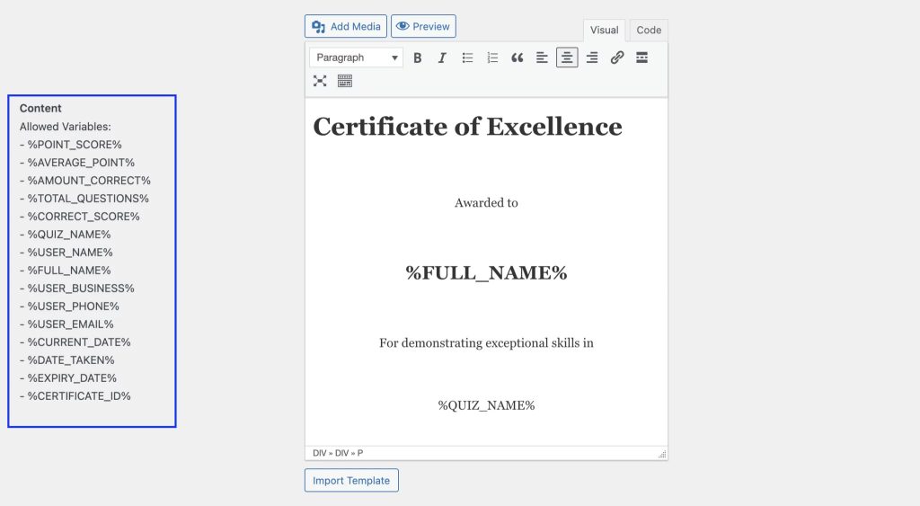 Back to School - Certificate