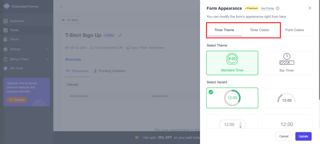Create Better Forms With ExtendedForms - Customized Timer