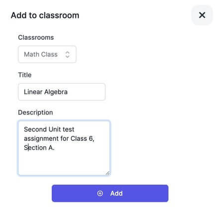 Classroom integration feature